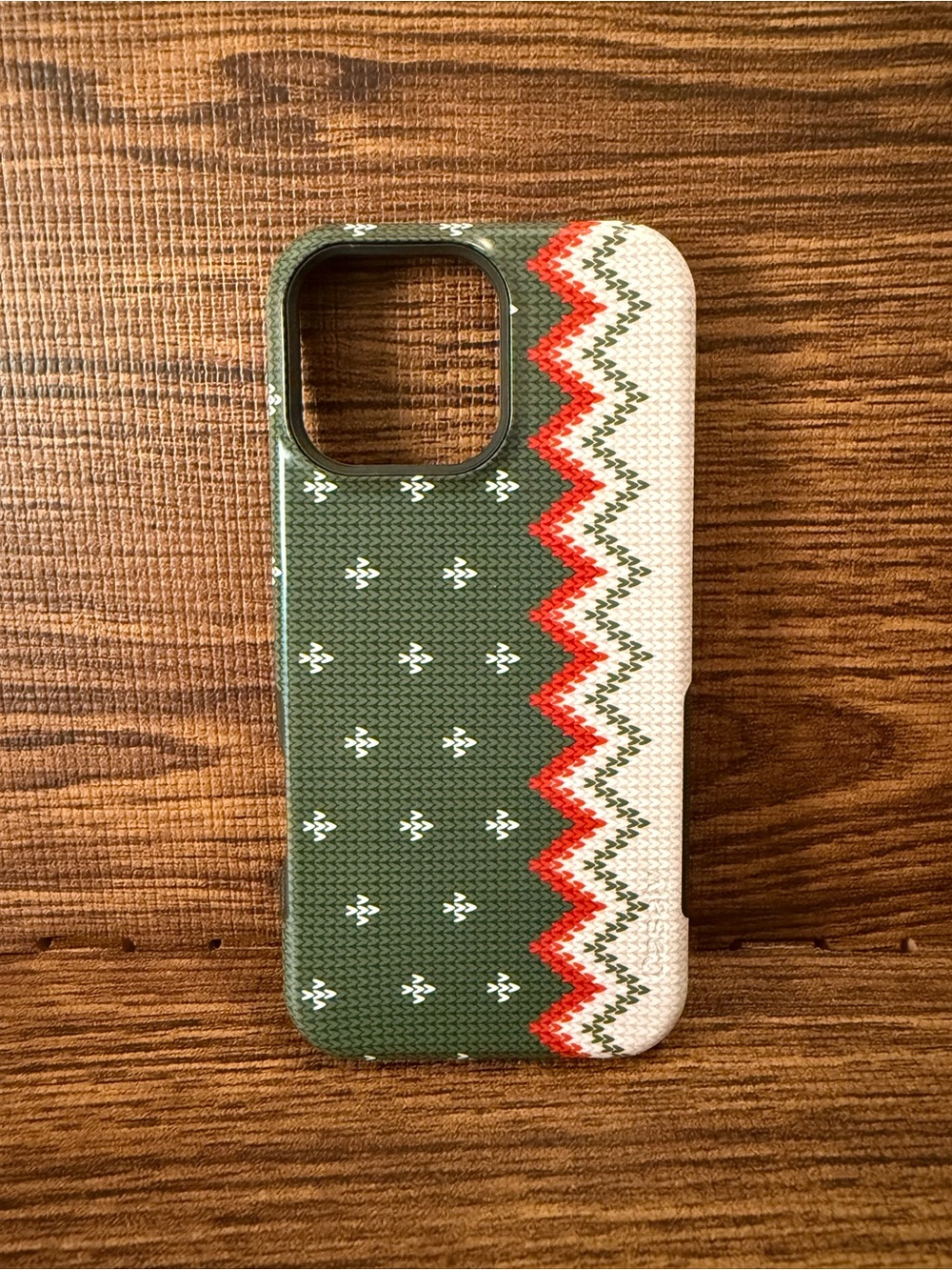 Casely iPhone 16 Pro Max Green Fair Isle Pattern Phone Case NWT